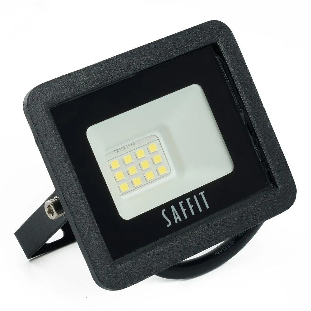 Прожектор светодиодный ДО-10w 6400К 900Лм IP65 черный 55067