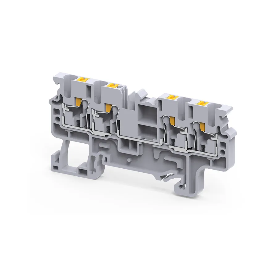 Клемма с 4 конт. push-in 2,5 кв.мм OptiClip СP-2,5-QUATTRO-(0,2-2,5)-I-серый 331846