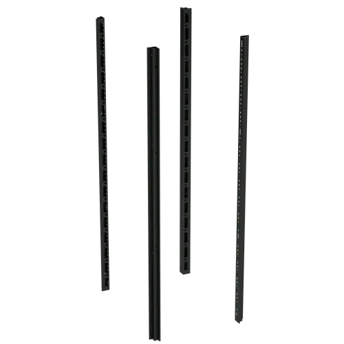 Стойки вертикальные для напольных 19" IT-корпусов ДКС серии CQE, В=1400мм, без дополнительных креплений, 4шт, RAL9005 R5KMN14B