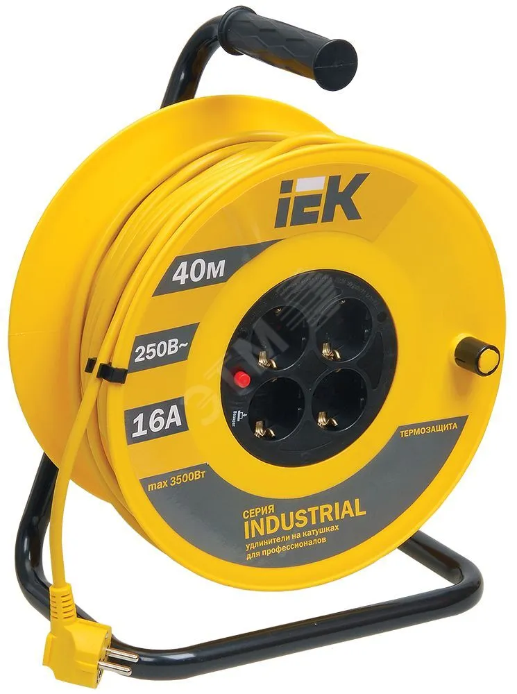 Катушка УК40 4 места 2P+PE/40м 3х1,5мм2 "Industrial" WKP15-16-04-40