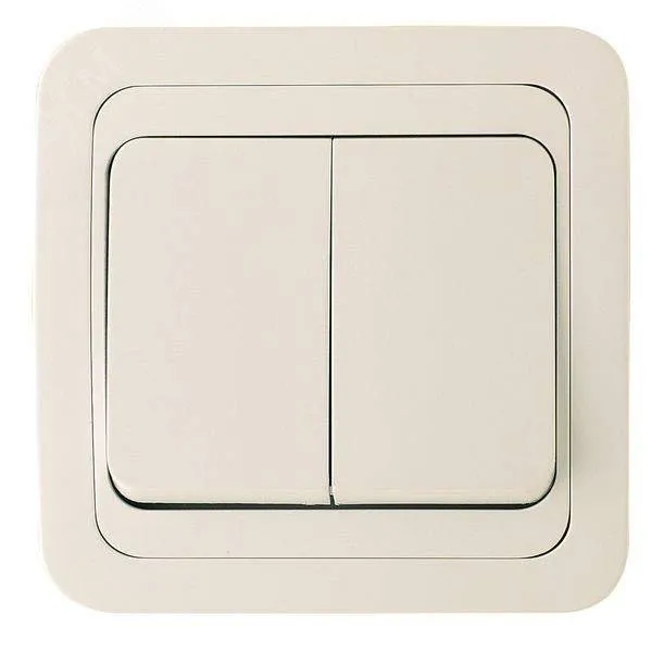 Выключатель 2-кл. СП Mimoza 10А IP20 крем./крем. 25003