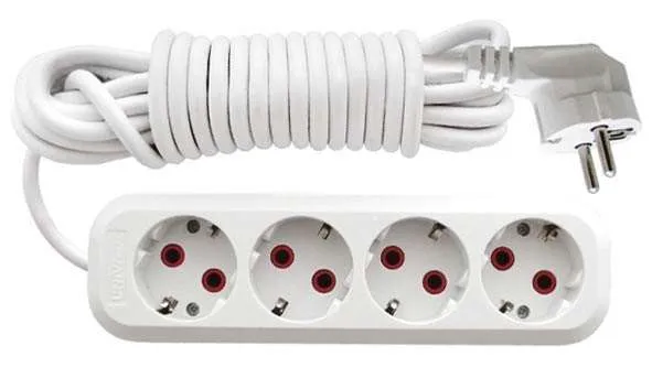 Удлинитель 4х10м с заземл. 10А IP20 У10-555 ПВС 3х1 555-10