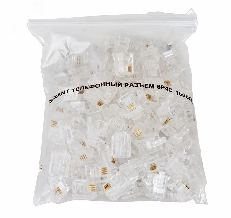 Разъем телефонный RJ-14 6P4C 05-1012