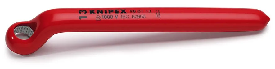 Ключ гаечный накидной VDE, 13 мм, длина 185 мм, диэлектрический KN-980113