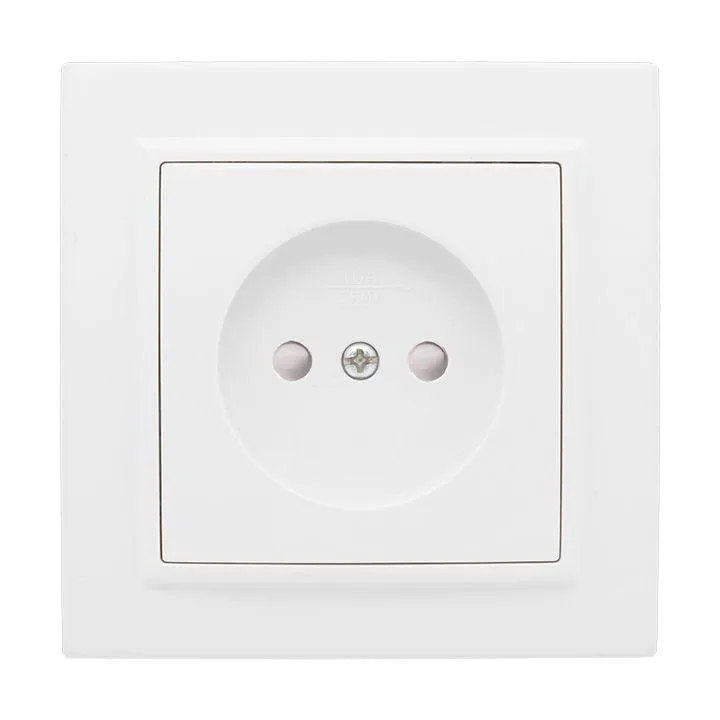 Розетка 1-м СП Минск 10А IP20 без заземл. защ. шторки бел. Basic ERR10-022-100