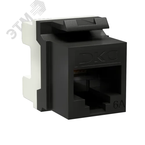 Модуль Keystone RJ45 CAT6А неэкранированный(UTP), 180 градусов, черный(форм-фактор A10) RNK6AU180BK