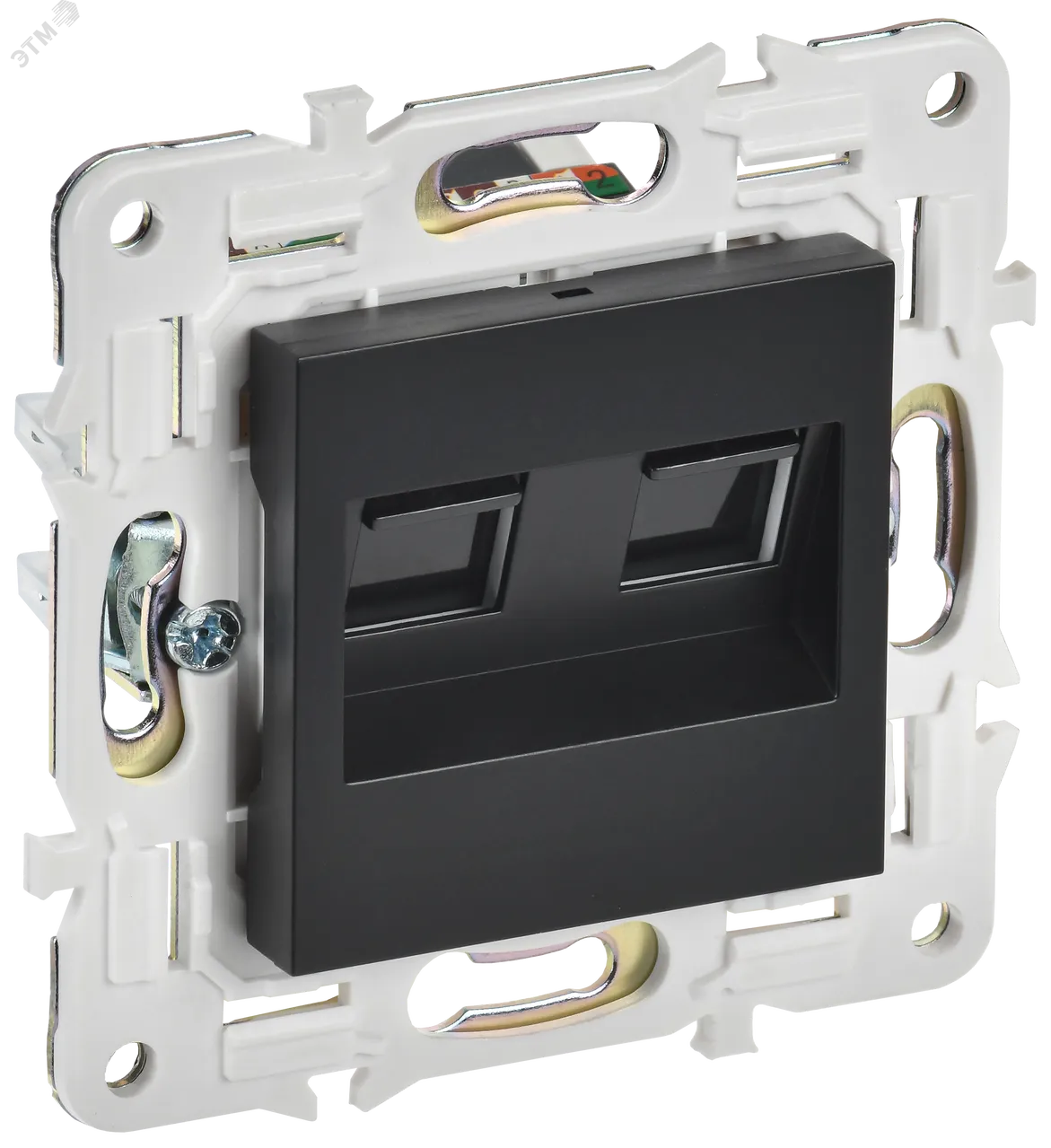 SKANDY Розетка компьютерная двойная RJ45 кат.5E SK-K03Bl черный IEK SK-K20-1-K02
