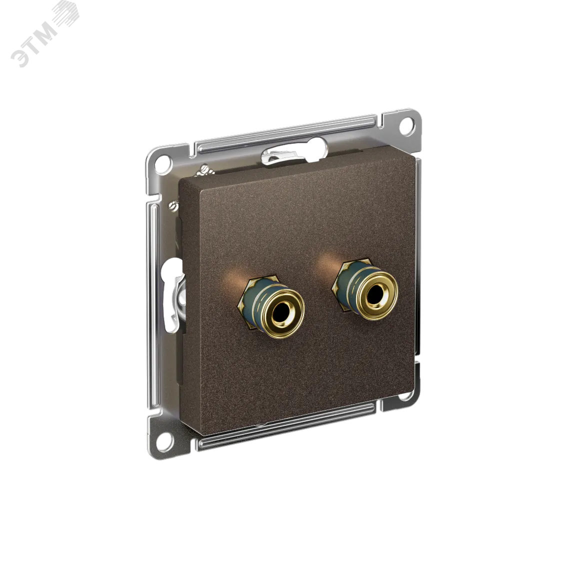 Аудиорозетка ATLASDESIGN двухместная мокко ATN000687