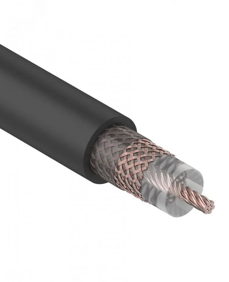 Кабель коаксиальный RG-213, 50 Ом, Cu/Cu, 96%, 100м, OUTDOOR, черный