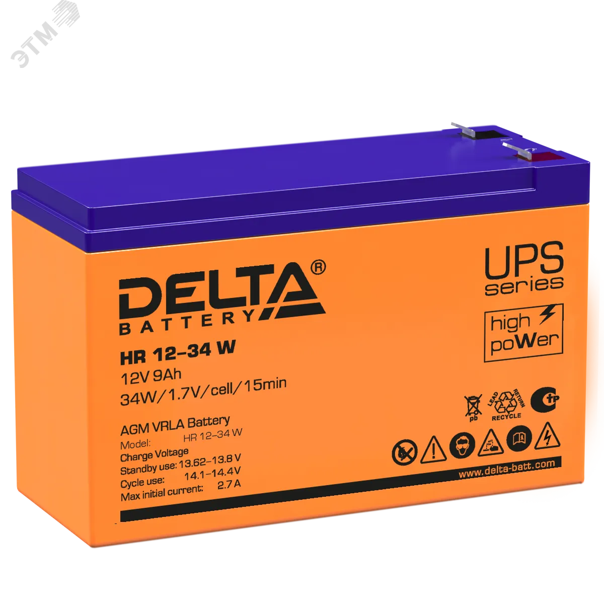 Аккумулятор UPS 12В 9А.ч HR 12-34 W
