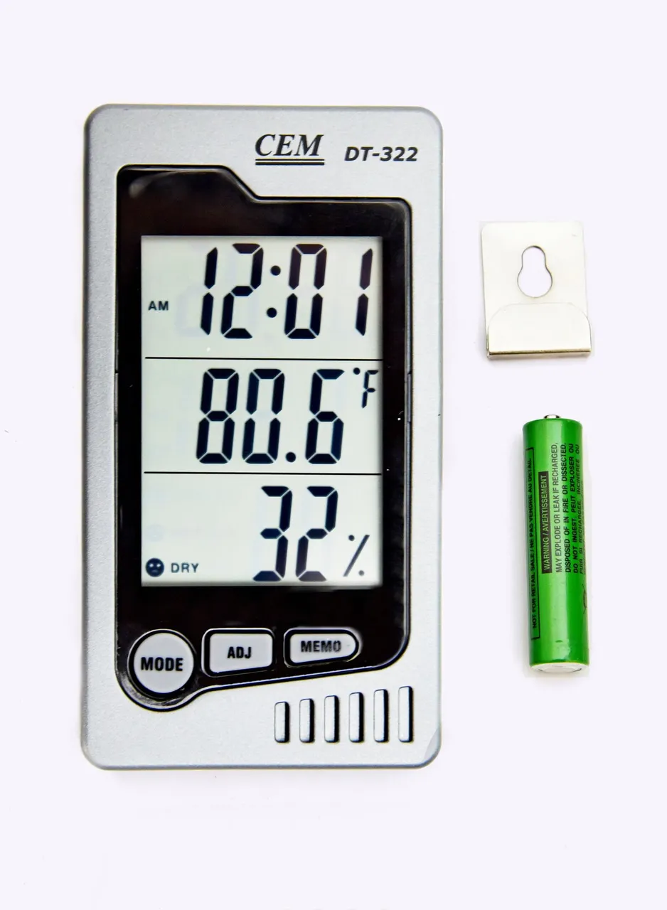 DT-322 Цифровой Термогигрометр часы