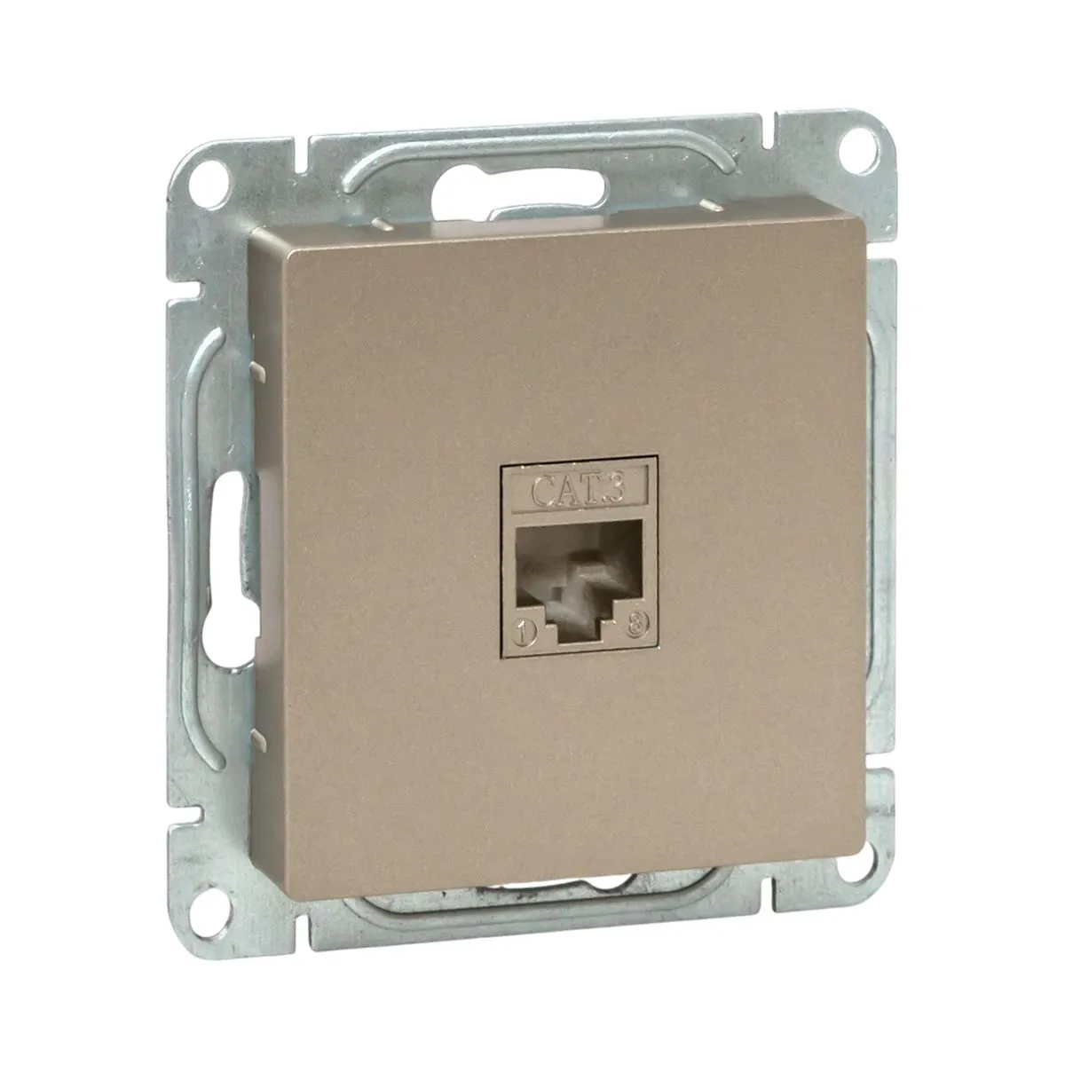 Механизм розетки RJ11, шампань Эпика EKF UP1-SOC-RJ11