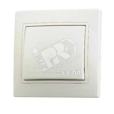 Переключатель проходной 1-кл. СП Mira 10А IP20 со вставкой крем. 701-0303-105