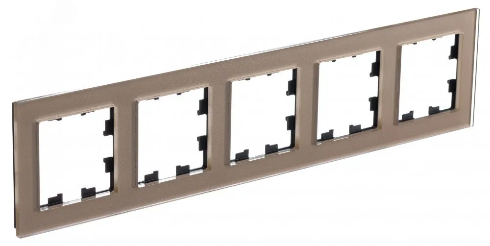 ATLASDESIGN NATURE 5-постовая РАМКА, ОРГАНИЧЕСКОЕ СТЕКЛО ШАМПАНЬ (1шт) C3(2) ATN320505
