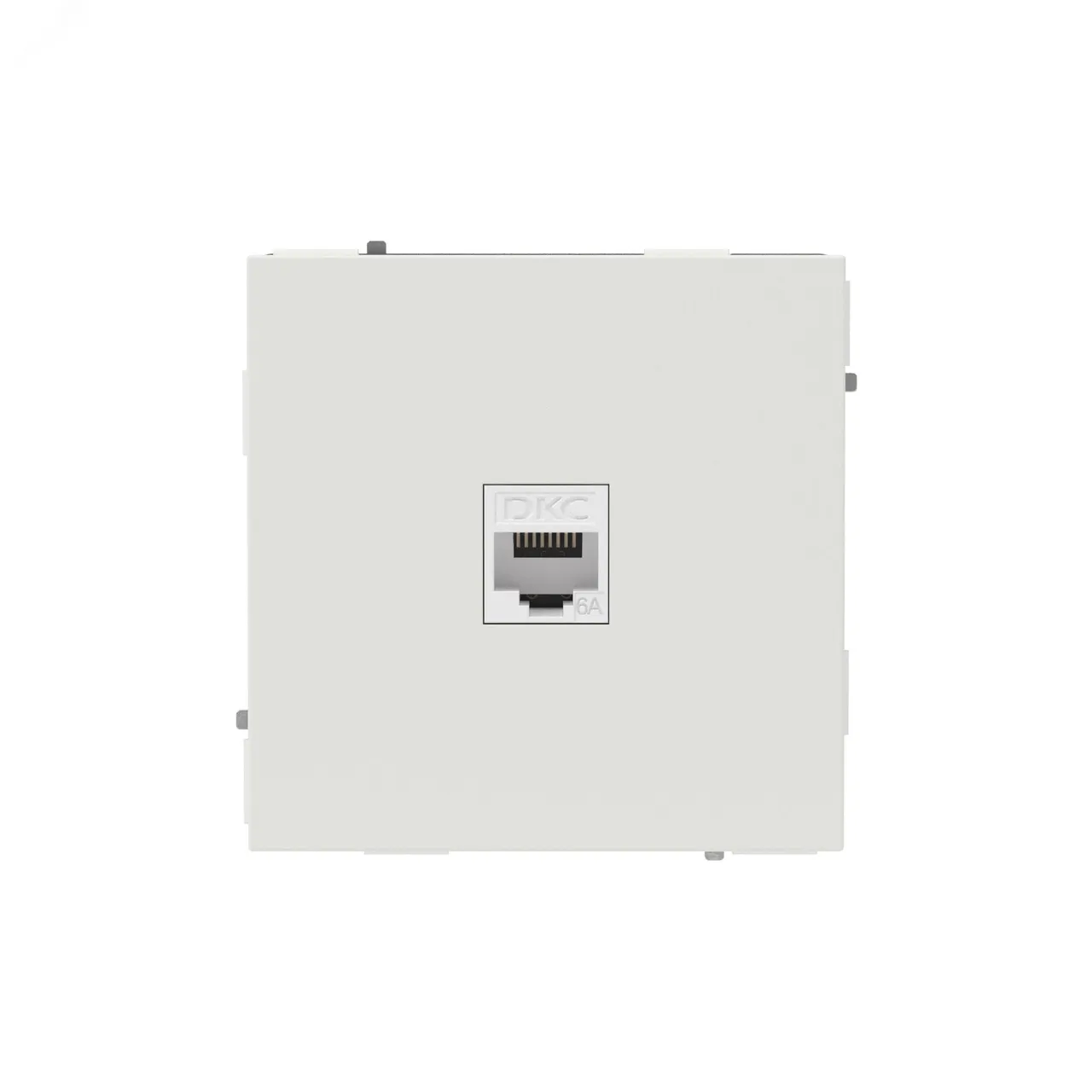 Компьютерная розетка RJ-45 без шторки, кат.6А одинарная,KANT, белый песок 7010673