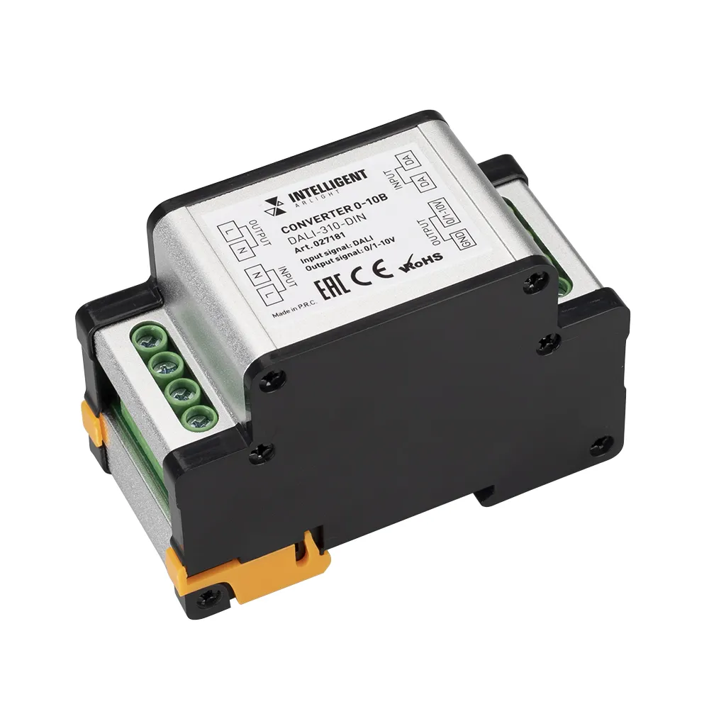 INTELLIGENT ARLIGHT Конвертер 0-10В DALI-310-DIN (AC 230V, DALI, 0-10) 027181