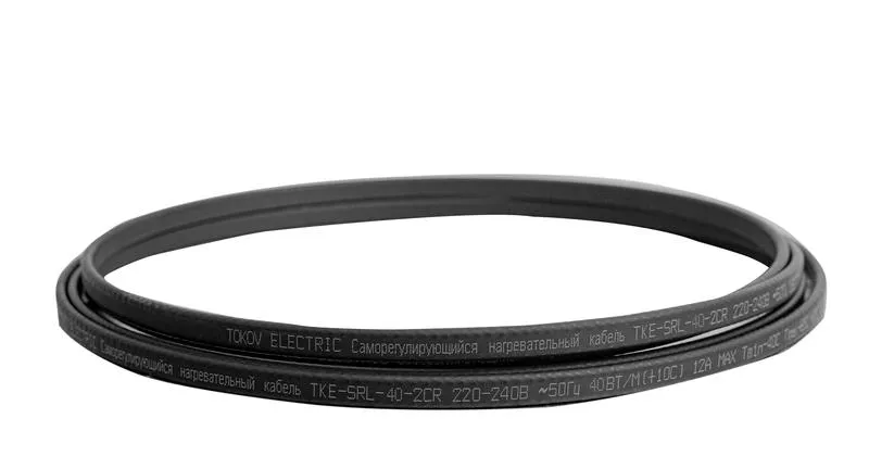 Кабель нагревательный саморег. 40Вт/м с экраном 16 AWG термопласт TKE-SRL-40-2CR