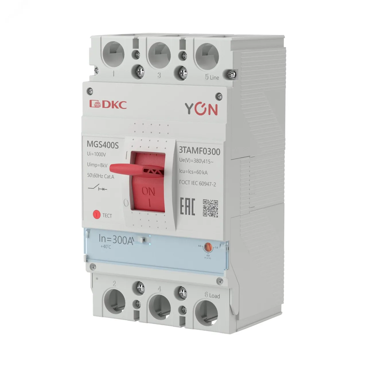 Выключатель автоматический YON MGS400 3P 240-300A 60kA MGS400S-3TAMF0300