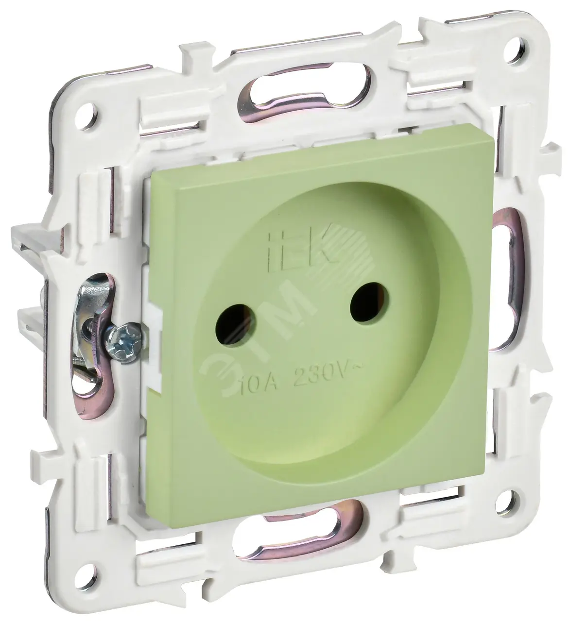 SKANDY Розетка без заземления без защитных шторок 10А SK-R02G мятный IEK SK-R10-10-K06