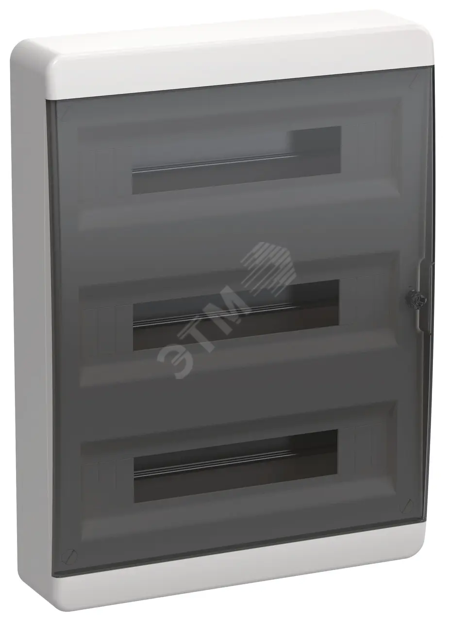Корпус пластиковый ЩРН-П-54 IP41 черн. прозр. дверь TEKFOR TF5-KP12-N-54-41-K01-K03