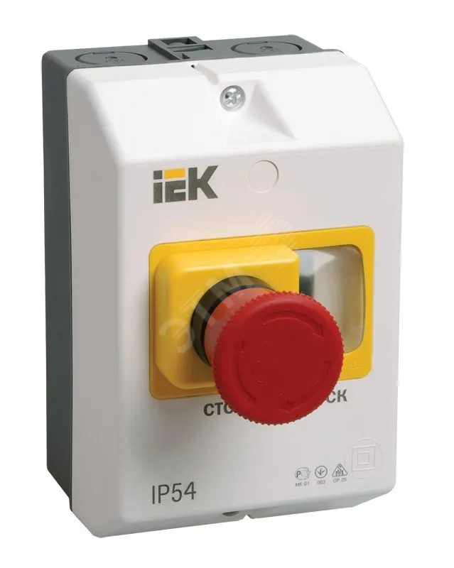 Оболочка защитная с кноп. "СТОП" IP54 DMS11D-PC55
