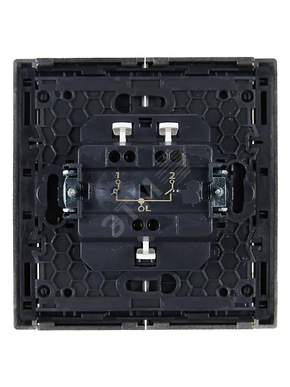 FORTE&PIANO Выключатель 2-клавишный 10А FP505 сталь IEK FP-V20-0-10-1-K46