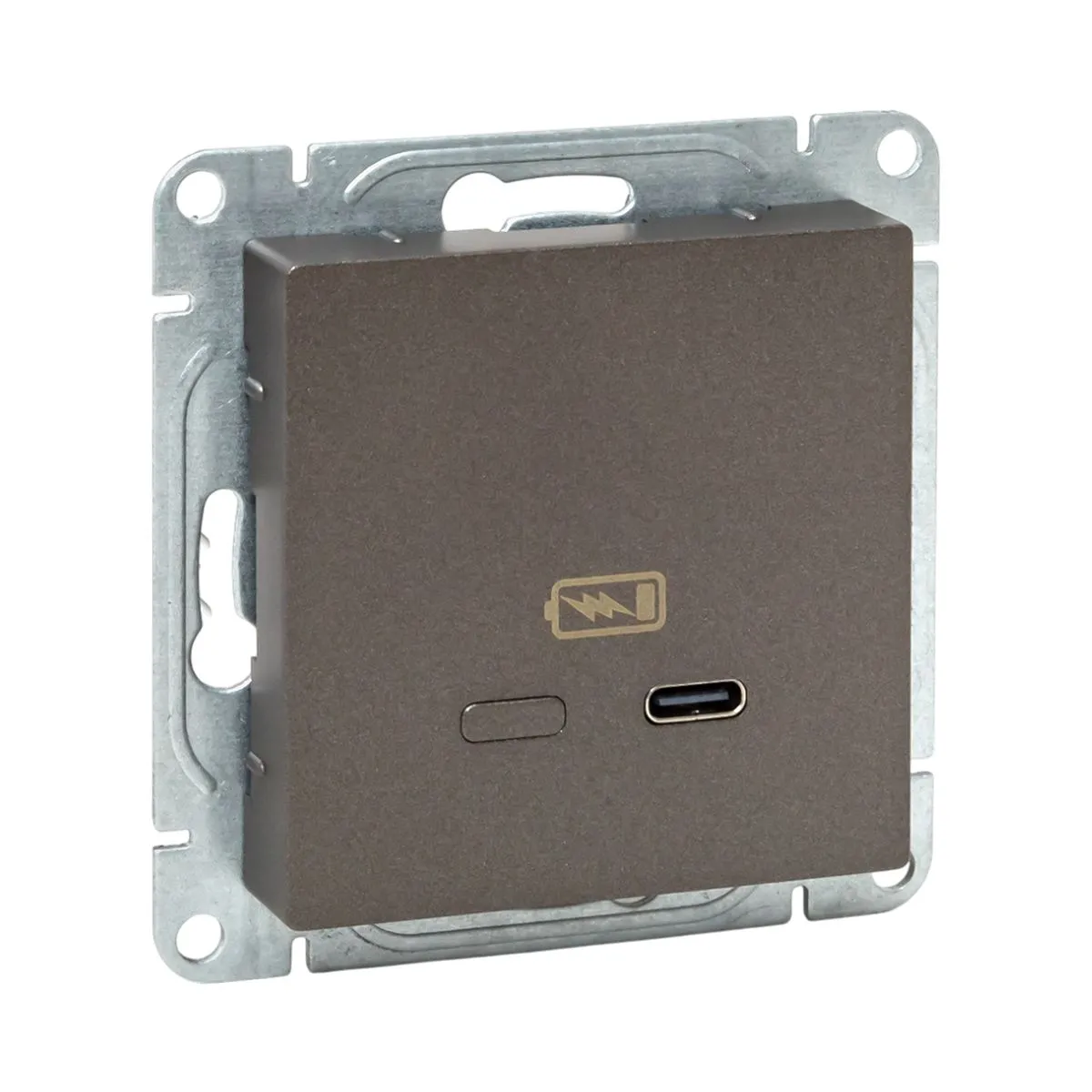 Механизм розетки USB-С, быстрая, мокко Эпика EKF UP1-SOM-USBCF