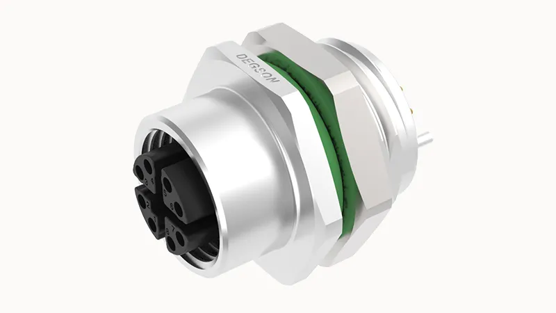 Розеточный разъем в панель, M12, SPSH-M12X-08P-FF-SH7002-00Z(H)
