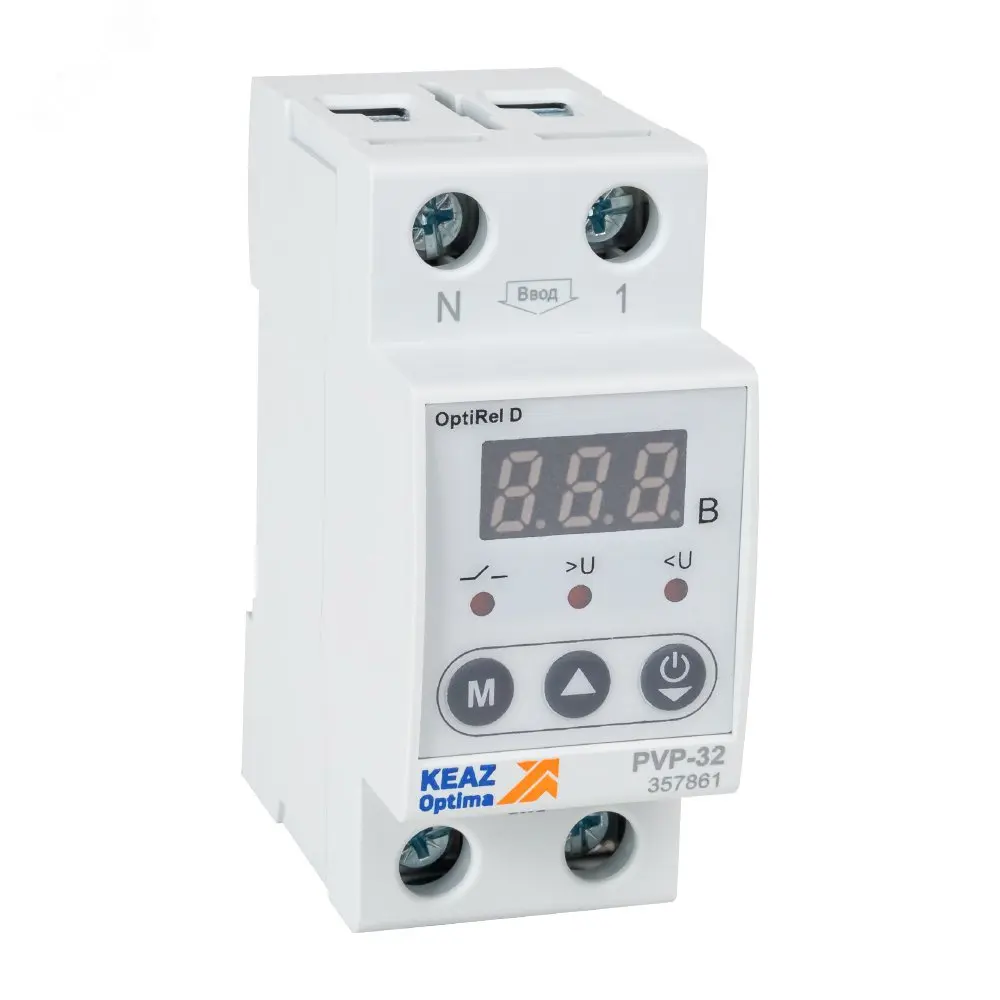 Реле напряжения OptiRel D PVP-63 с ЖК-дисплеем 63 А 357864