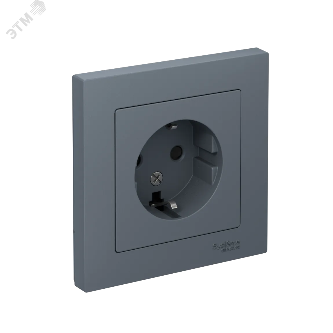 Розетка 1-м СП AtlasDesign 16А IP20 с заземл. защ. шторки в сборе грифель SE ATN000744