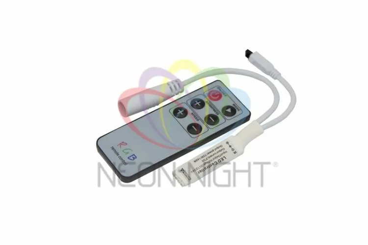 Мини-контроллер светодиодный RGB, инфракрасный (IR), 6 кнопок, 12-24В/6А 143-106-1