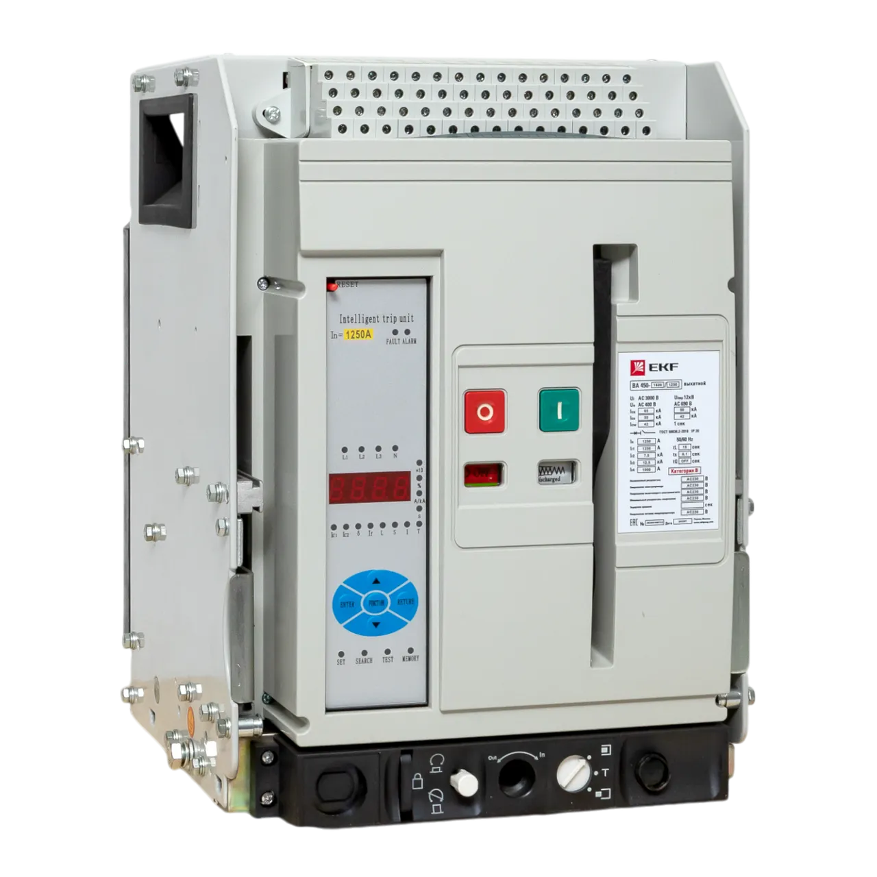 Автоматический выключатель ВА-450 1600/1000А 3P 55кА выкатной mccb450-1600-1000v