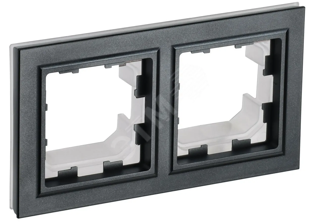 Рамка 2-м IP44 BRITE РУ-2-БрЧ-44 черн. BR-M22-44-K02