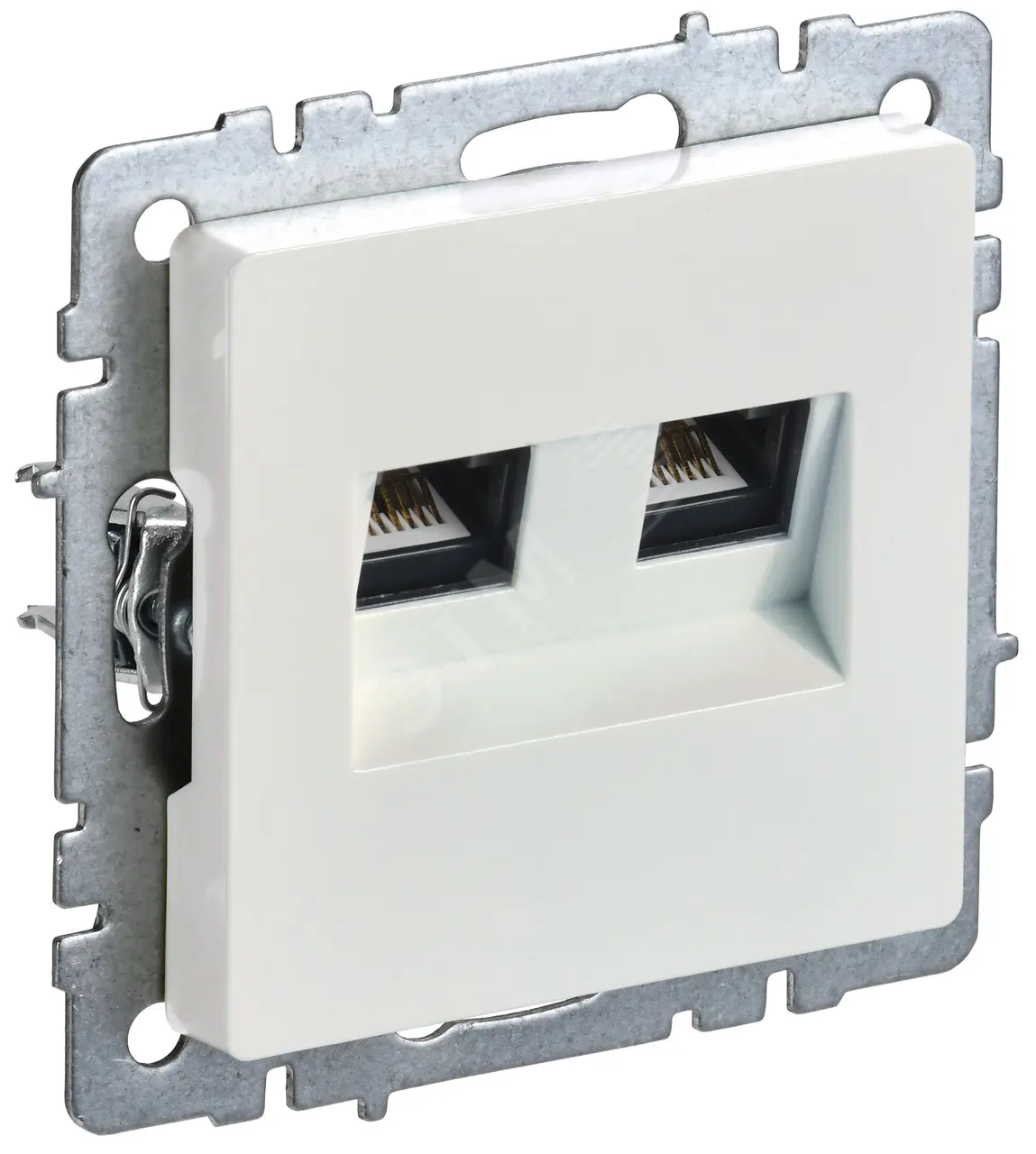 BRITE Розетка компьютерная двойная кат.5E RJ45 РК10-2-БрЖ жемчуг BR-K20-1-K36