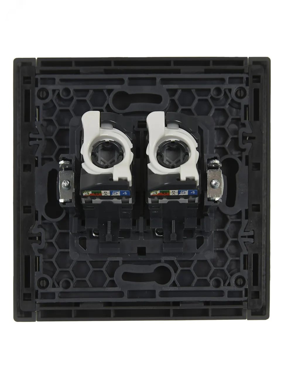 FORTE&PIANO Розетка компьютерная двойная RJ45 кат.5E FP333 серый IEK FP-K20-1-K03