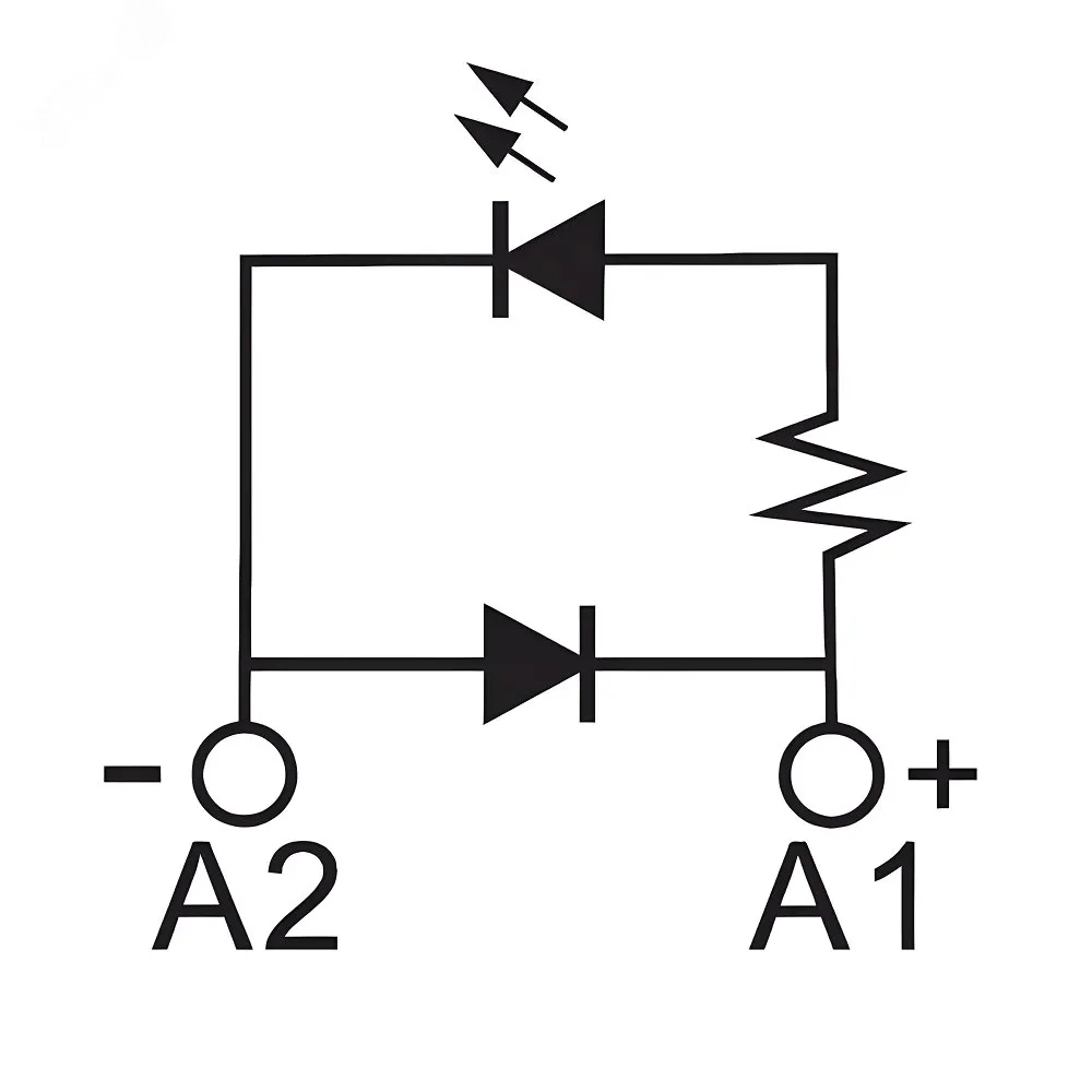 Модуль индикации и защиты, LED зел-ный+диод (A1+), 110-240V DC IMD-LD3G