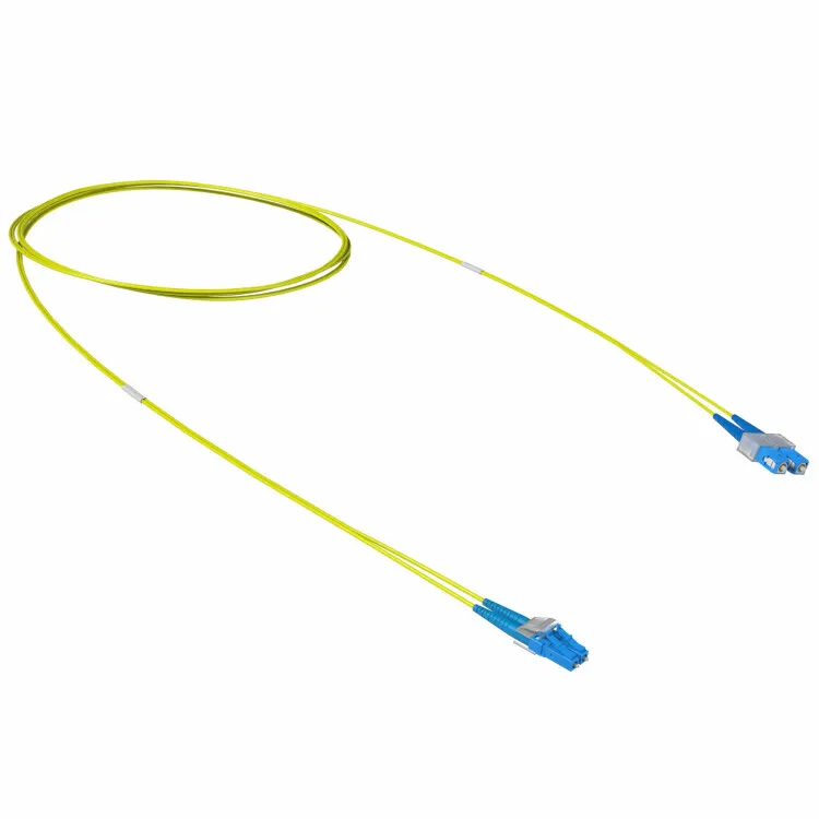 Оптический коммутационный шнур переходной Duplex LC-UPC/SC-UPC, 9/125 OS2, 5 м RNPC9DCULU5