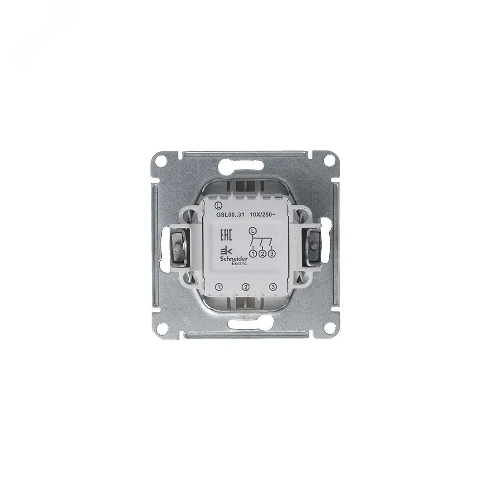 Выключатель 3-кл. СП Glossa 10А IP20 (сх. 3) 10AX механизм платина SE GSL001231