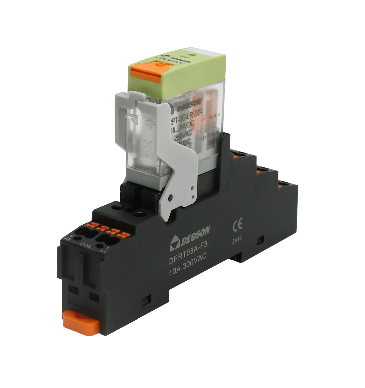 Реле с колодкой DRPTP-2C-D24