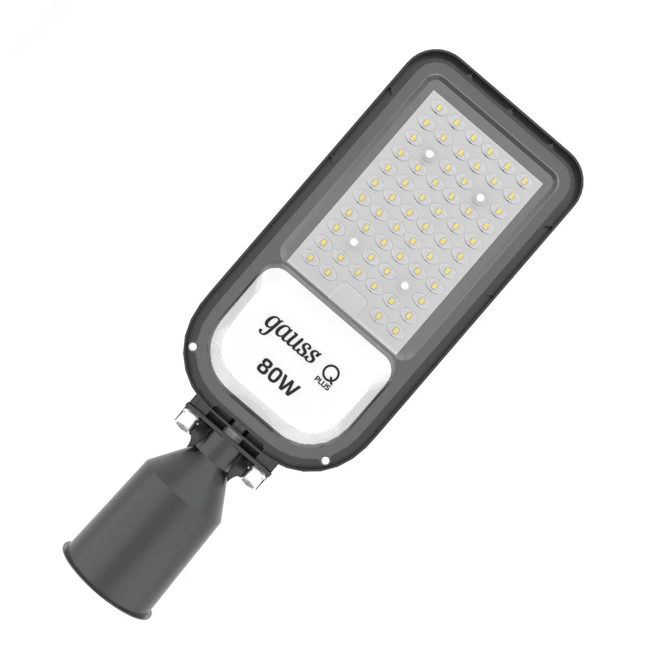 Светильник уличный Qplus 80W 9600lm 5000K 120-260V IP65 455*180*49мм черный КСС "Ш" LED 1/6 629535380