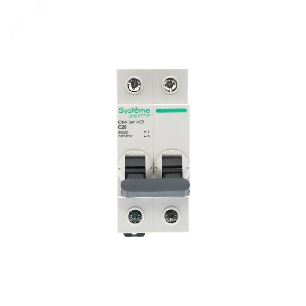 City9 Set Автоматический выключатель (АВ) С 20А 2P 6kA 230В (6шт) C9F36220