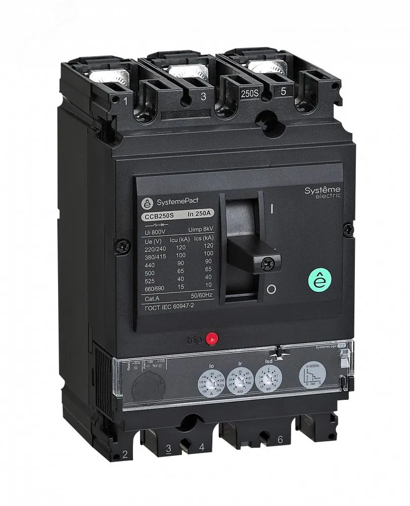АВТ.ВЫКЛ SYSTEMEPACT CCB160 50KA 3P3D S2.2 160A РЫЧАГ SPC160N16022L3DF
