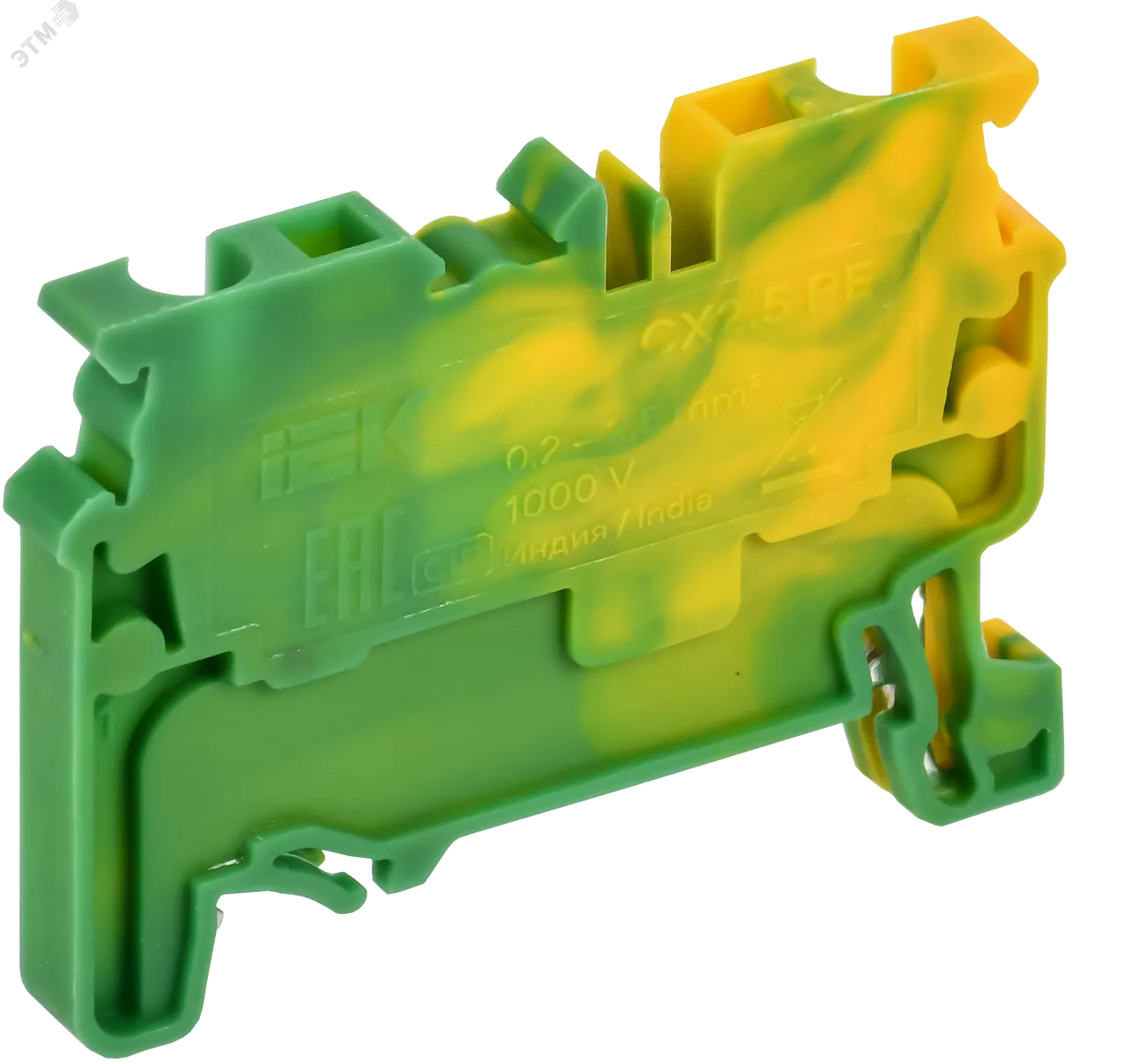 ARMAFIX Клемма пружинная CX2.5 PE 2,5мм2 проходная заземляющая IEK AF-CT41-00-K52-002