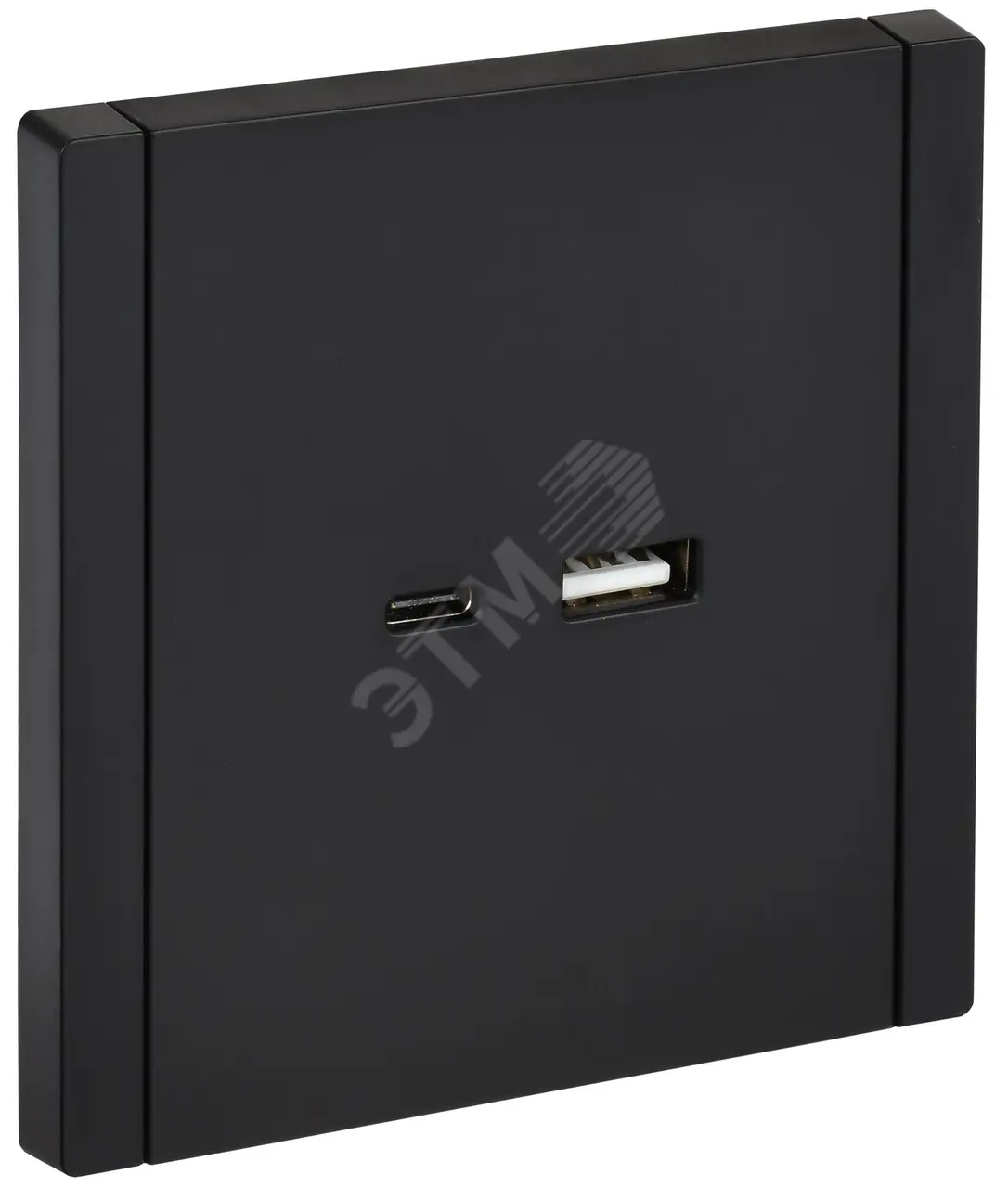 FORTE&PIANO Розетка USB A+C 3,1А FP150 черный IEK FP-U22-D31-K02
