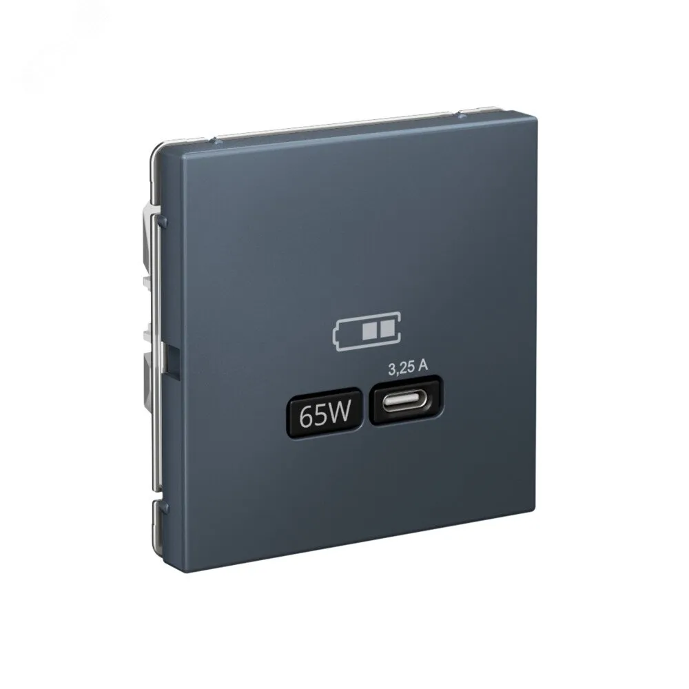 ARTGALLERY USB розетка тип-С 65Вт высокоскор.заряд. QC, PD, механизм, грифель GAL000727