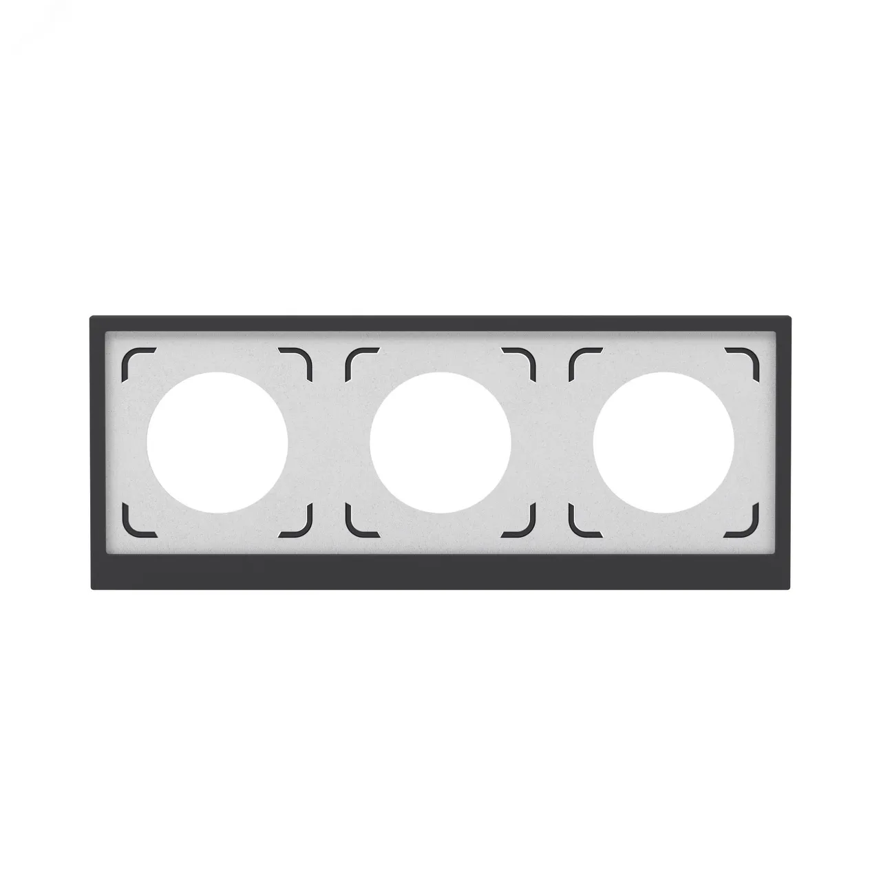 Рамка 3 поста IP44, KANT, черный уголь 7012946