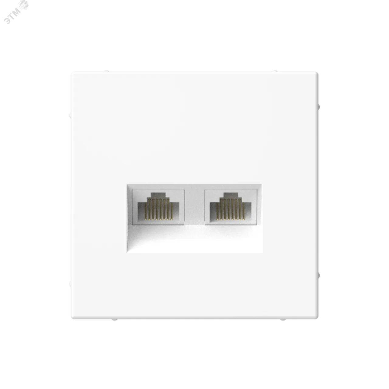ARTGALLERY РОЗЕТКА двойная компьютерная RJ45+RJ45, кат. 5е, механизм, БЕЛЫЙ GAL000185