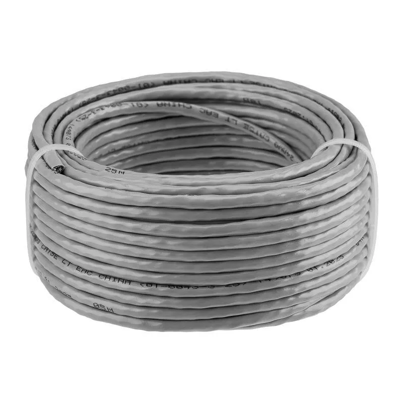 Кабель витая пара U/UTP кат.5E 4х2х24AWG медь сер. (уп.25м) 01-0043-3-25
