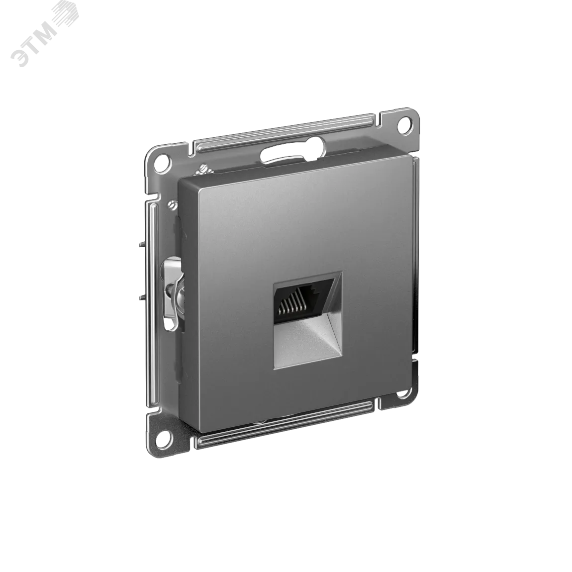 ATLASDESIGN РОЗЕТКА компьютерная RJ45, кат. 6A, механизм, СТАЛЬ ATN000986