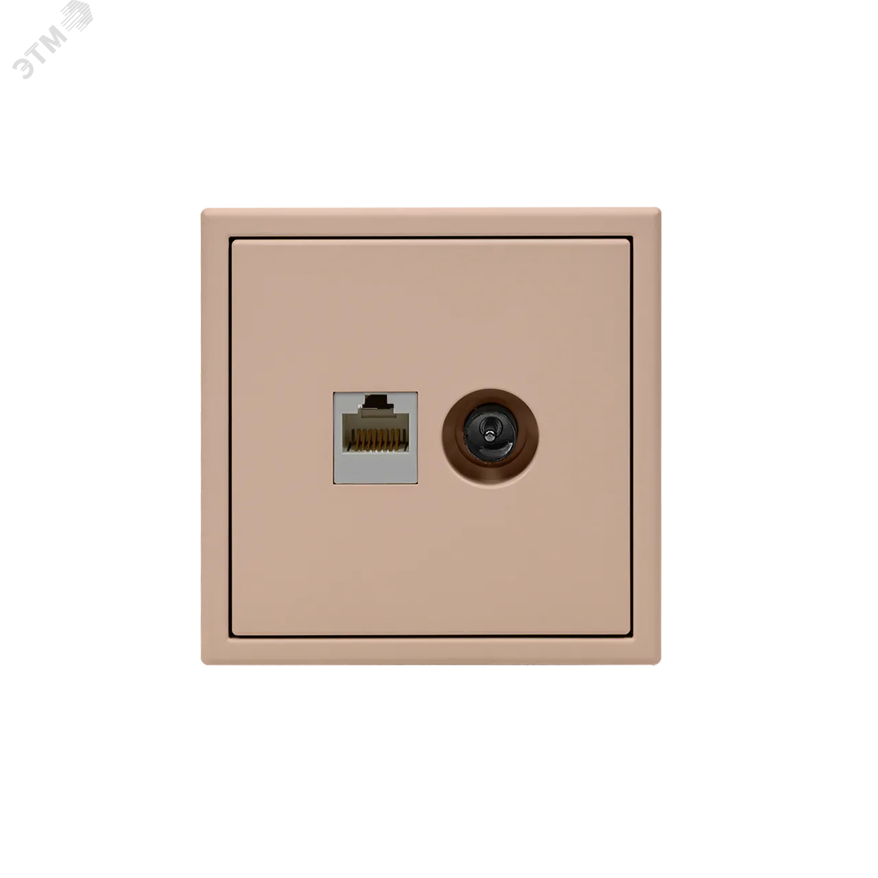 ARTGALLERY розетка двойная ТВ + компьютерная RJ45, кат. 5Е, песочный GAL001289
